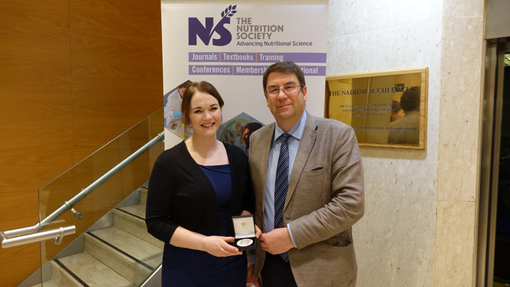 Dr Sinead Duggan (Cutherbertson Award winner 2016) with Prof Philip Calder