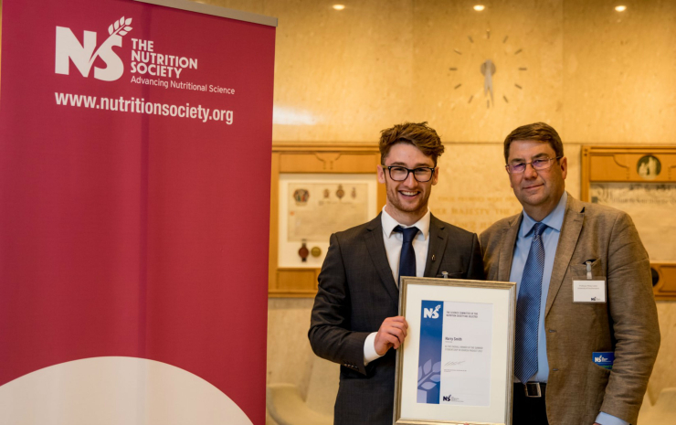 Professor Philip Calder and Harry Smith - 2017 Summer Studentship overall winner