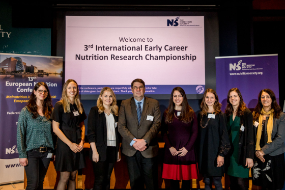 Early Career Research Championship participants with Professor Calder
